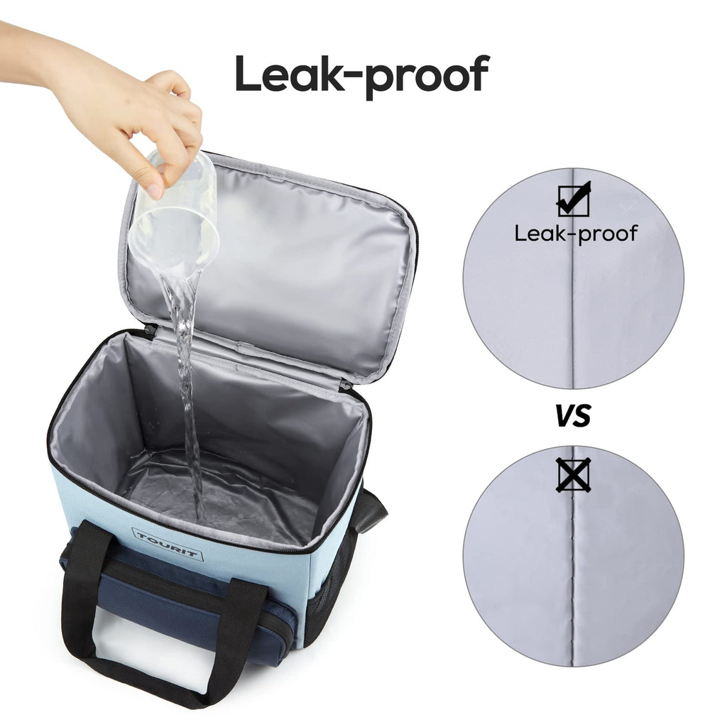 Tourit Cooler Bag 24-Can Insulated Soft Cooler Lunch Coolers Portable Cooler Bag 14.6L For Picnic, Beach, Work, Trip, Daily, Gre