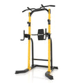 ZENOVA Power Tower Pull Up Bar Station, Pull Up Tower Dip Station for Home Fitness Exercise,Multi-Function Workout Equipment Squat Rack (Yellow)-Like New Condition