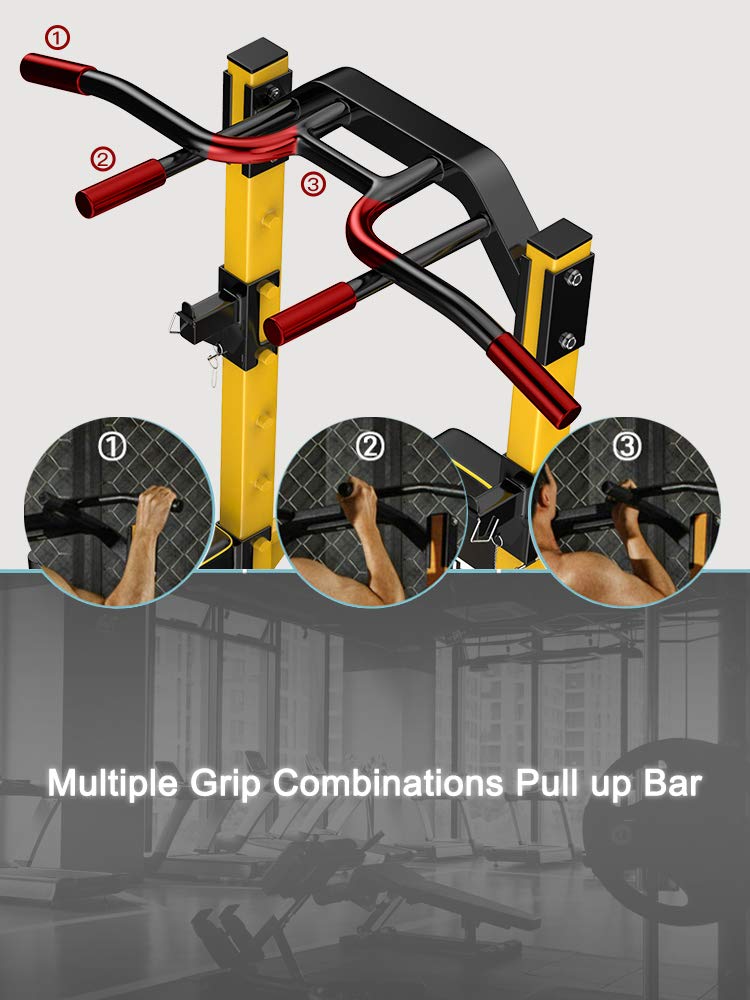 Zenova Power Tower Pull Up Bar Station, Pull Up Tower Dip Station For Home Fitness Exercise,Multi-Function Workout Equipment Squ