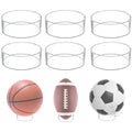 OnFireGuy 12pcs Acrylic Sports Ball Display Stands | Clear Storage Display for Basketball, Football, Volleyball, Bowling, Soccer