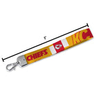 Rico Industries Nfl Football Kansas City Chiefs Standard Wrist Lanyard Key Chain, Cute Wristlet Strap Keychain Holder For Women