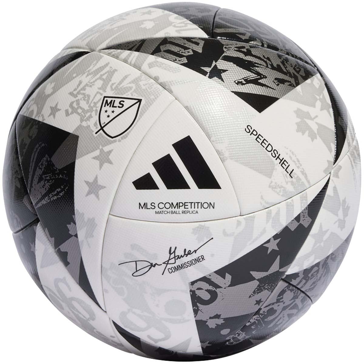 adidas MLS Club Soccer Ball, White/Bright Cyan/Iron Metallic/Pantone, 4