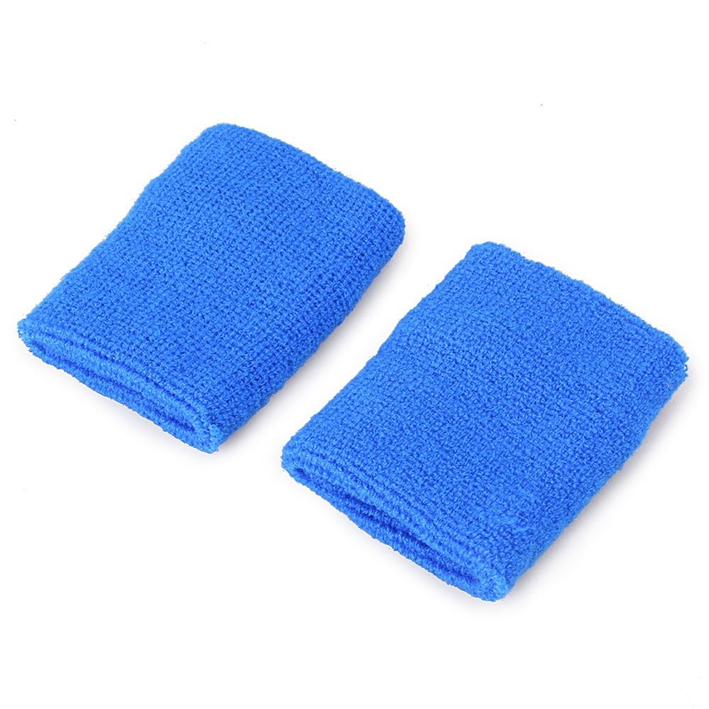 Mallofusa 10 Pack Colorful Sports Basketball Football Absorbent Wristband Sweatbands Party Outdoor Activity (Dark Blue)