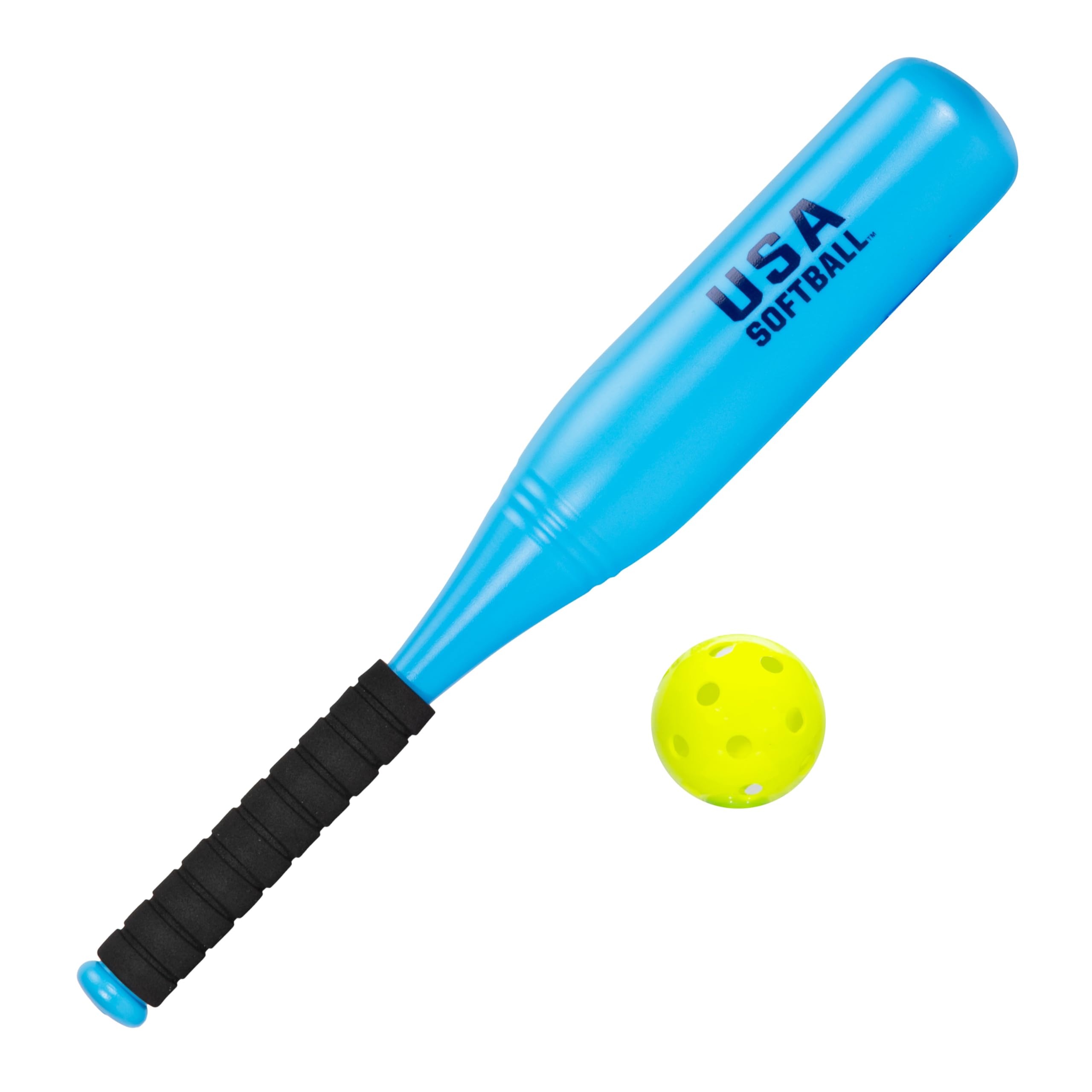 Franklin Sports Jumbo Kids Plastic Bat & Ball - Usa Softball - Backyard Bat With Large Barrel For Kids + Toddlers, 24''