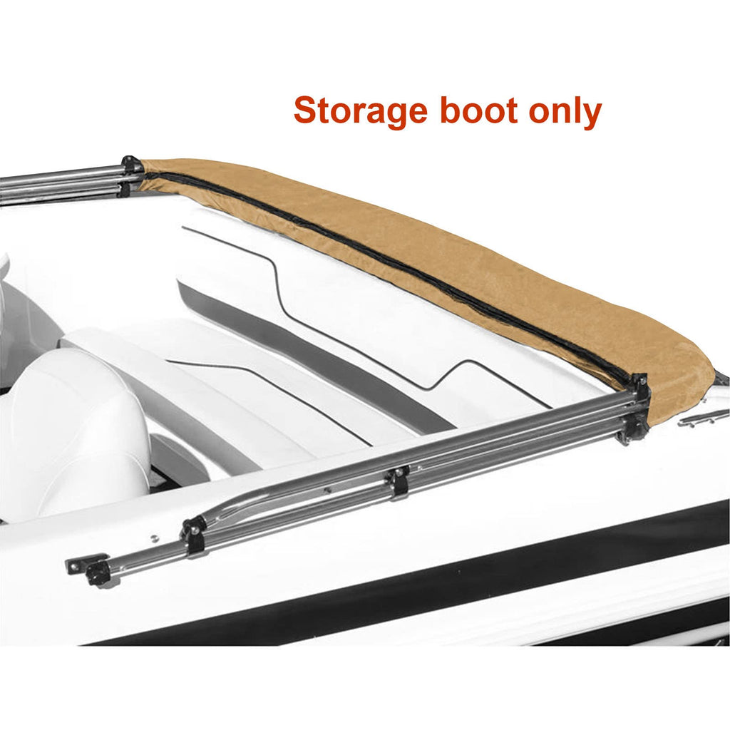 Savvycraft Bimini Top Storage Boot 97''-103'' Width Beige Color, Waterproof Uv Protection Bimini Top Replacement Boot, Fit Round