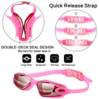 Swim Goggles Swimming Goggles No Leaking With Nose Clip, Earplugs And Case