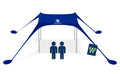 Sun Ninja Beach Tent Shelter With Upf50+ Protection, Includes Sand Shovel, Ground Pegs, Stability Poles, Outdoor Pop Up Shade Ca