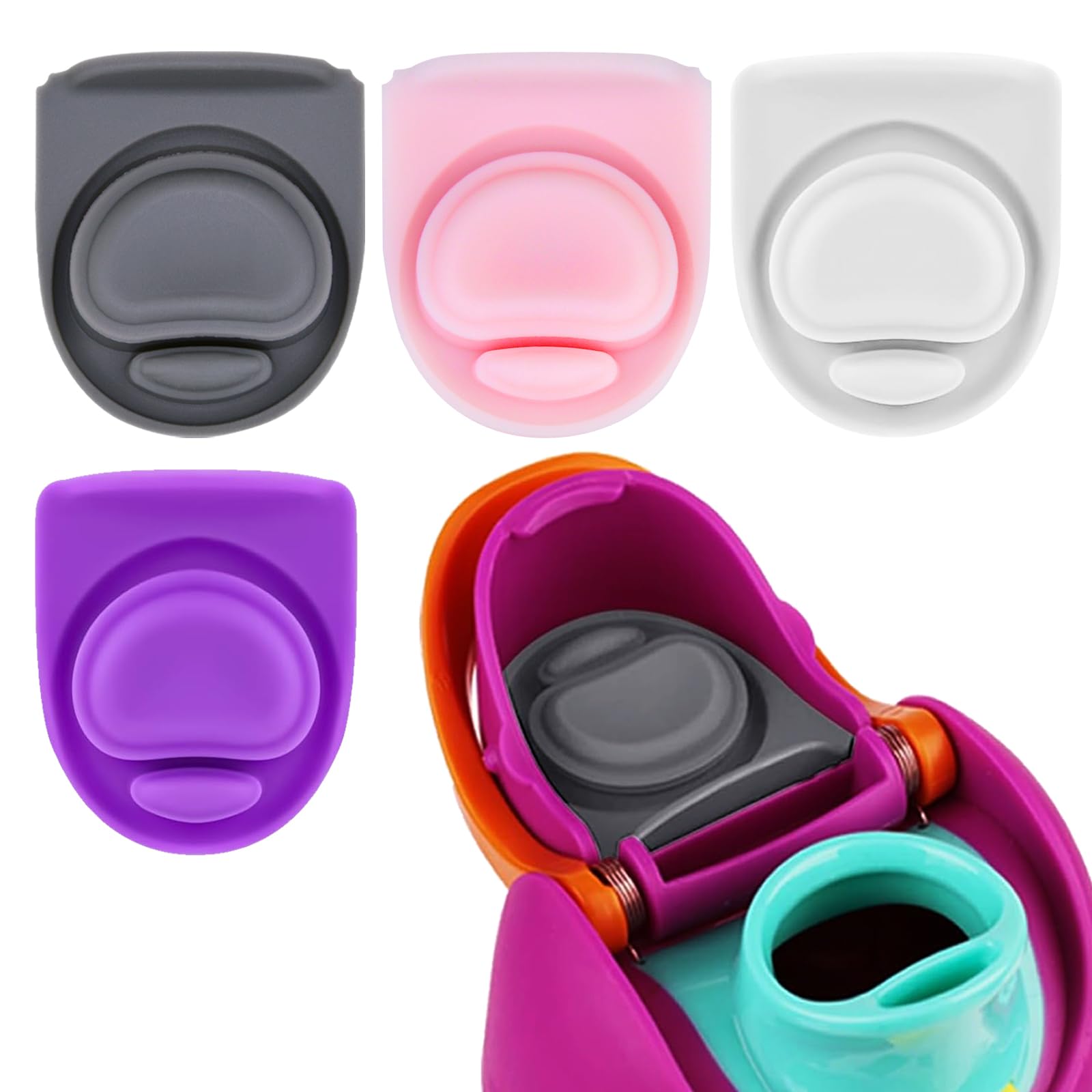 BMSQOFD 4 Pcs Replacement Stopper Compatible with Owala FreeSip 16oz 32oz,Water Bottle Top Gasket Lid for Owala 16/19/24/32/40oz