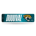Rico Industries NFL Football Jacksonville Jaguars Metal Street Sign 4 x 15 Home D  cor - Bedroom - Office - Man Cave
