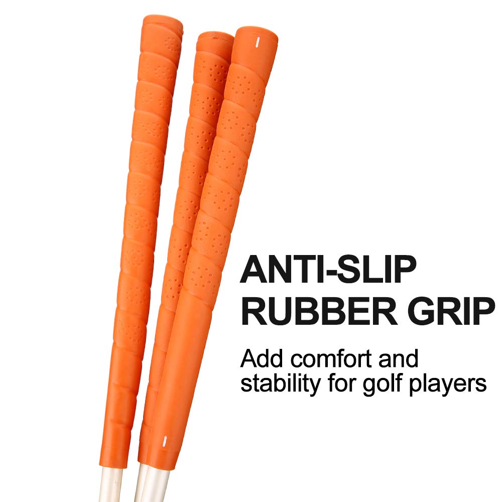 Konday Kids Golf Clubs Set Children Golf Set Yard Sports Tools Three Clubs With Carry Bag And Soft Balls (Orange)