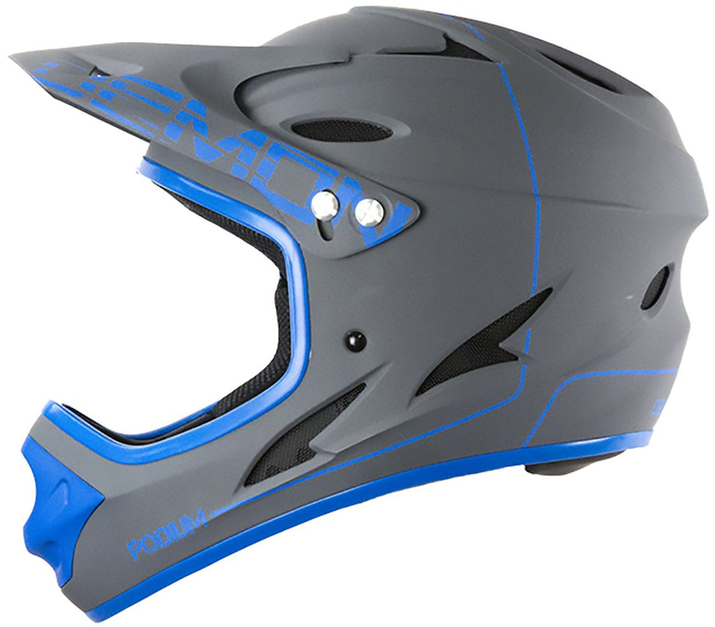 Demon United Podium Full Face Helmet Grey/Blue Xl