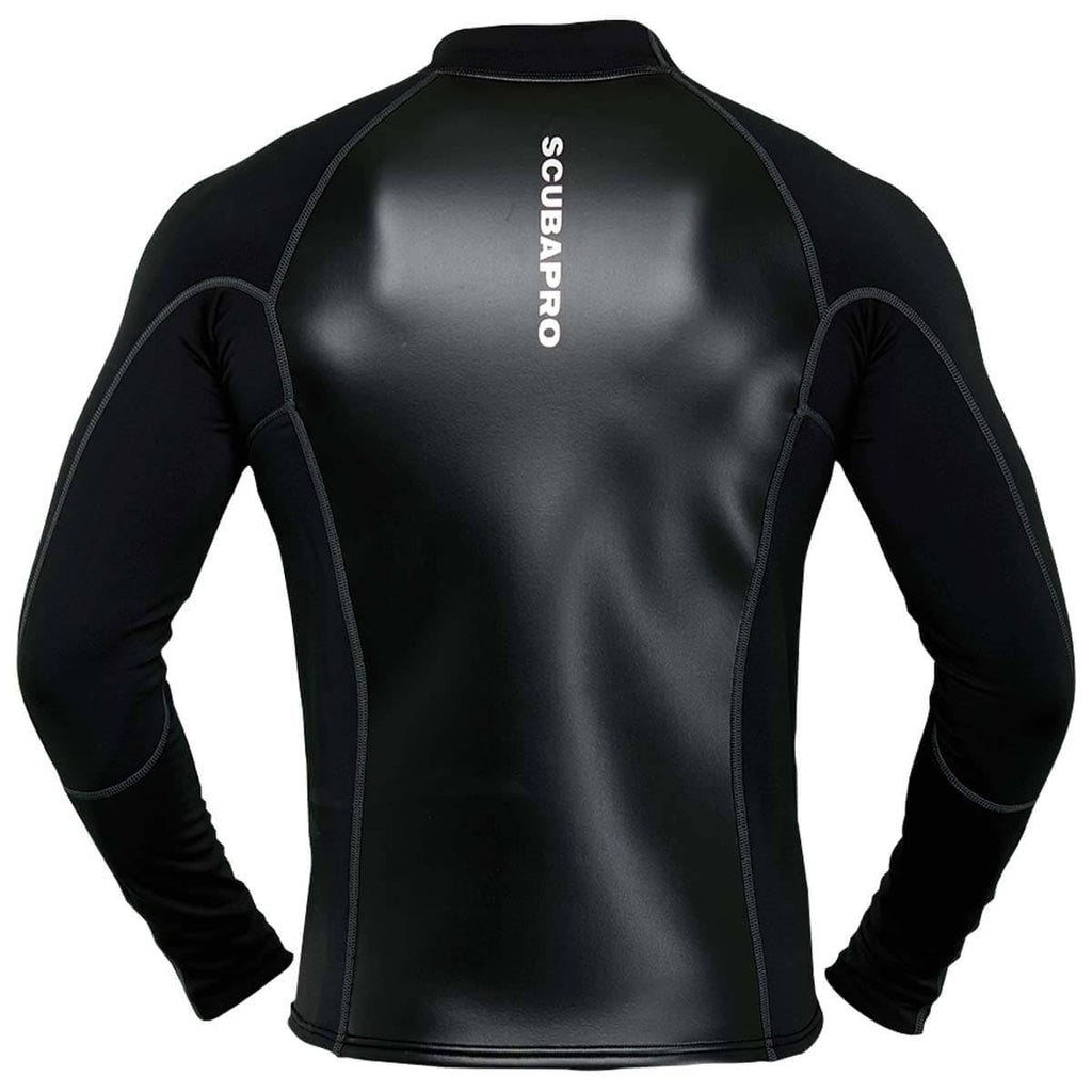 Scubapro Men'S Hybrid Thermal Diving Top, Long-Sleeve, Large, Black