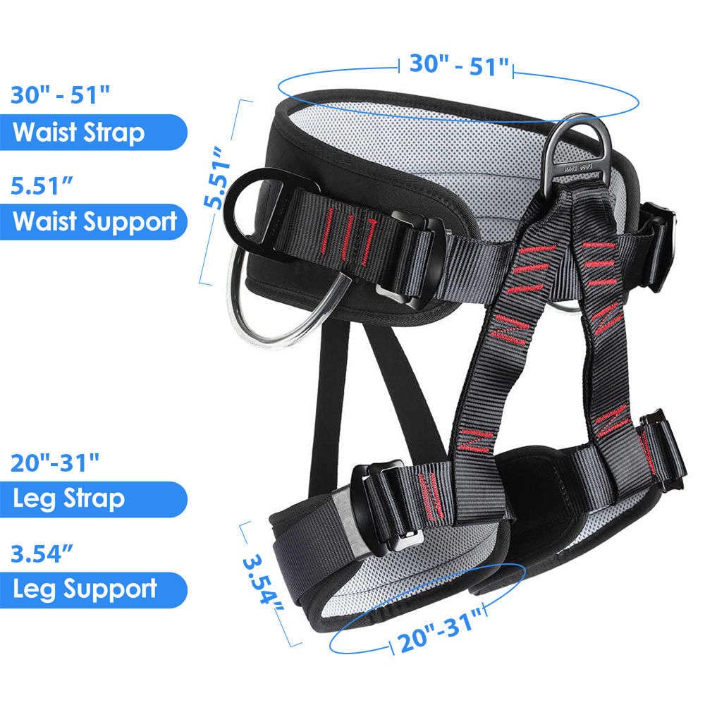 Handacc Climbing Belts, Thicken Professional Half Body Safety Belt Climbing Gear For Mountaineering, Tree Climbing, Fire Rescue,
