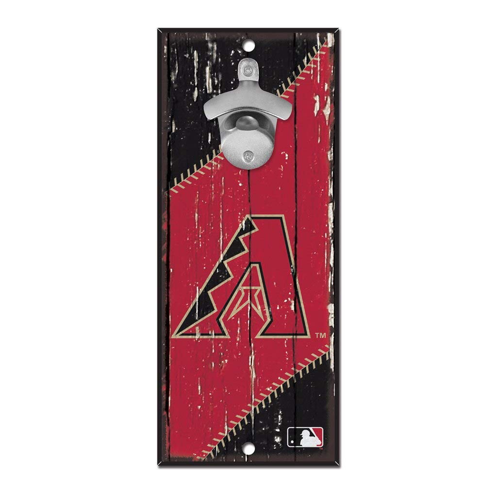 Wincraft Mlb Arizona Diamondbacks Bottle Opener5X11 Wood Sign Bottle Opener, Team Colors, 5''X11''