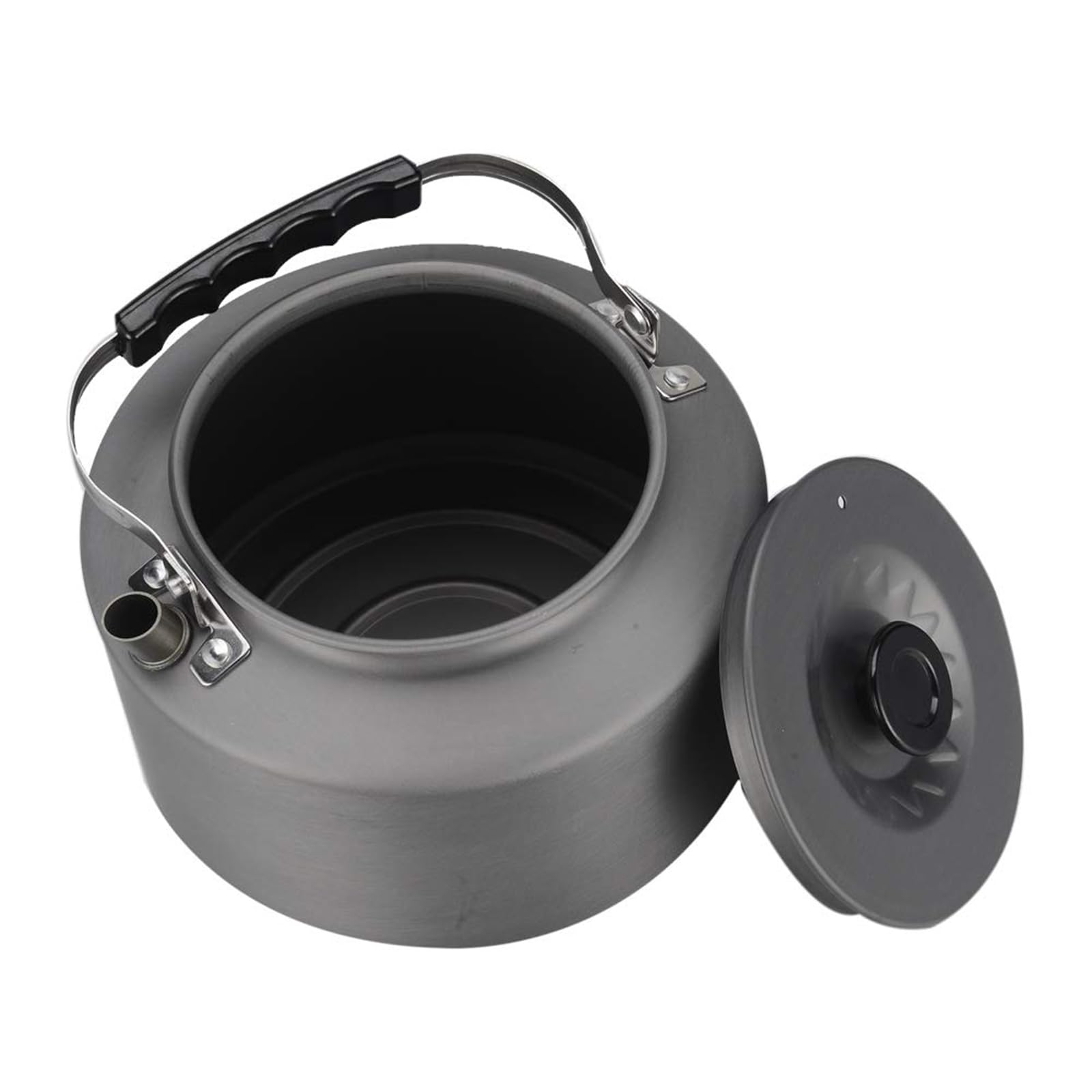 Bulin Camping Kettle, 1.6L Large Portable Stovetop Tea Kettle Fast Heating Boiling Hot Water For Open Fire Lightweight Coffee Po