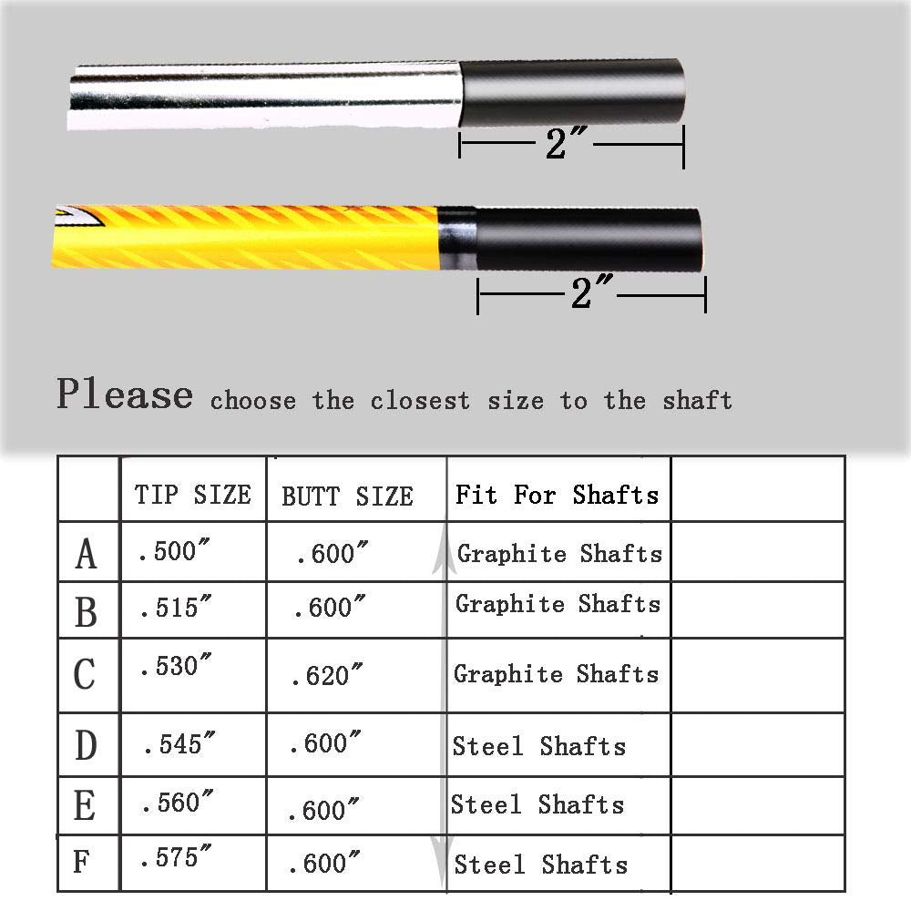 Golf Builder 10Pcs Steel Golf Shaft Extension Golf Shaft Extender (.560)