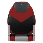 Leader Accessories A Pair Of Elite Low/High Back Folding Fishing Boat Seat (2 Seats) (Red/Charcoal/Black)