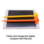 Canopy Stakes Canopy Anchors Beach Tent Stakes Heavy Duty Screw Shape 25 Cm 10 Inch - 8 Pack Yellow