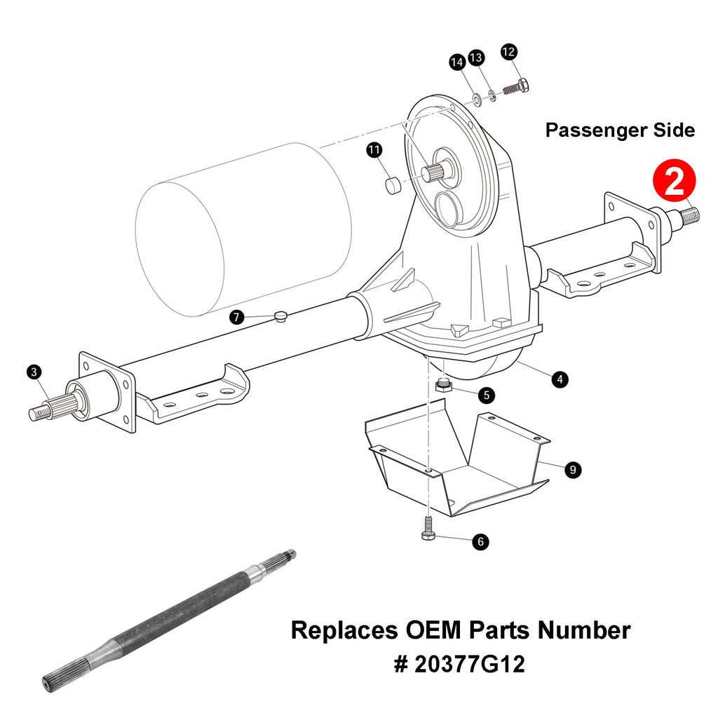 Roykaw Rear Axle Shaft With Bearing Seal Kit For 1994-Up Electric Txt/Medalist, 2005-Up 4/6 Passenger Shuttle, St Express, St Sp