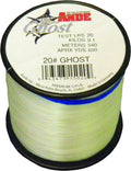 Ande G14-20C Ghost Monofilament Fishing Line, 1/4-Pound Spool, 20-Pound Test, Clear Finish, White