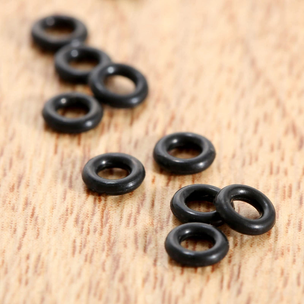 Dophee 100Pcs Stems/Flights Darts Tip Rubber O Ring Black Gasket Grip Washer Grommets