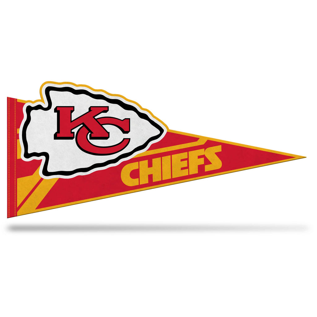 Rico Industries Nfl Football Kansas City Chiefs Soft Felt Pennant - Ez To Hang - Home D  Cor (Game Room, Man Cave, Bed Room)