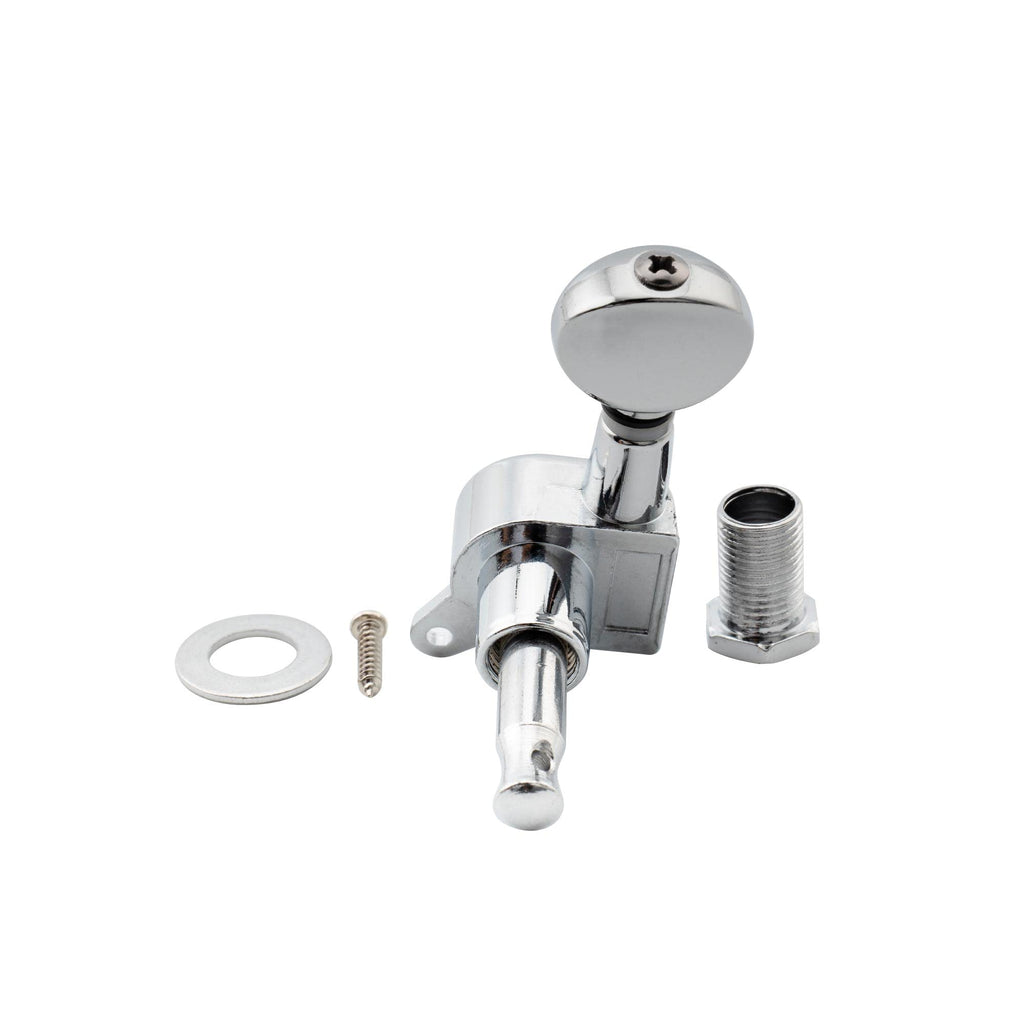 Musiclily 6 Inline Sealed Guitar Tuners Tuning Pegs Machine Heads Set,Kidney Button Chrome