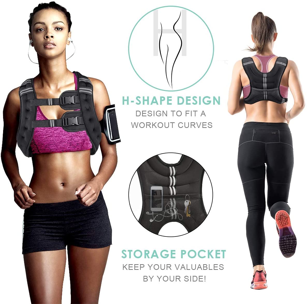 Prodigen Running Weight Vest For Men Women Kids 30 Lbs, Body Weight Vests For Training Workout, Jogging, Cardio, Walking, Elite