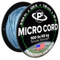 Paracord Planet Micro Paracord - Thin Braided Cord For Crafting, Fishing, And Diy Projects In 125 Ft Spools - Light Blue