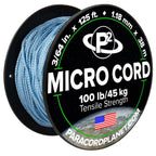 Paracord Planet Micro Paracord - Thin Braided Cord For Crafting, Fishing, And Diy Projects In 125 Ft Spools - Light Blue