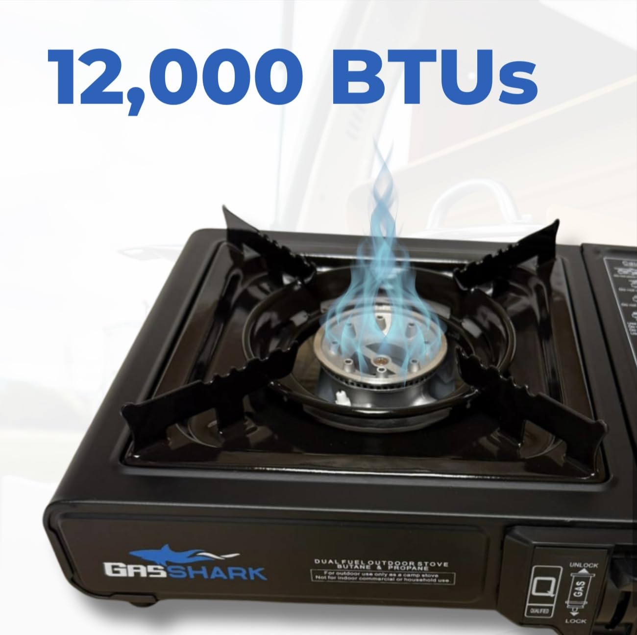 Dual Fuel Propane Or Butane Portable Stove | 12,000 Btus | Camping Stove | Outdoor Cooking And Emergency Kit | Propane Hose And