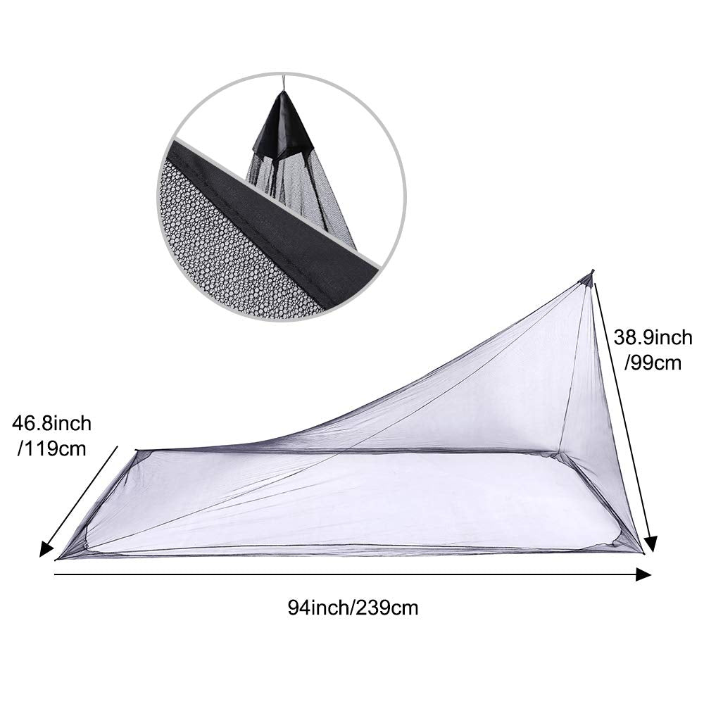 4Monster Camping Insect Net With Carry Bag, Compact And Lightweight, Fits Bed,Sleeping Bags,Tent (Single)
