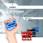 3 Pack Finger Strengthener - Exerciser For Forearm And Hand Grip Workout Equipment Musician, Rock Climbing Therapy Gripper Set K
