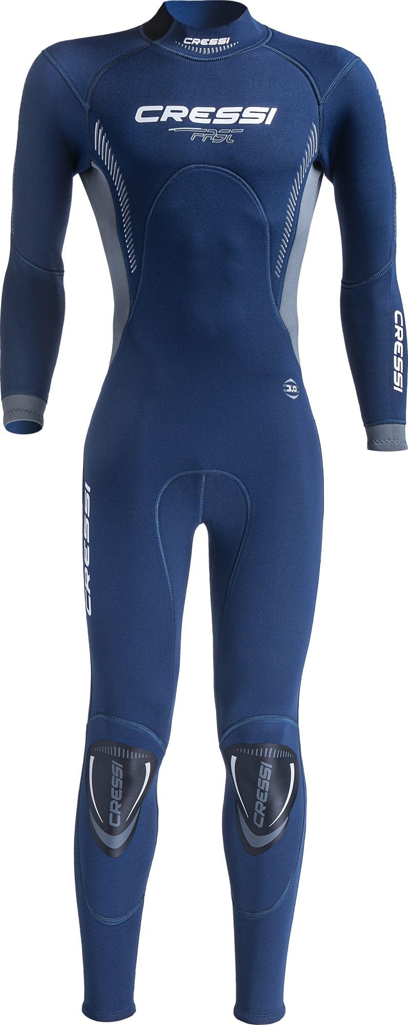 Cressi Fast 3 mm Man Monopiece Wetsuits, Blue/Grey, XL