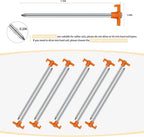 12Pcs Tent Stakes Heavy Duty Camping Stakes,Avoforest 7.1Inch Non-Rust Metal Tent Pegs Ground Stakes Tent Spikes Camping,Hiking