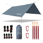 Natetoile Waterproof Camping Tarp - Pu5000Mm Coating Rain Fly For Hammock Cover, Tarp Tent, Versatile With 19 Tie-Outs - Portabl