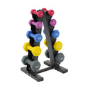 Fitvids Colored Neoprene Dumbbell Set with Rack, 56 LBS (2/3/5/8/10LB Pairs)