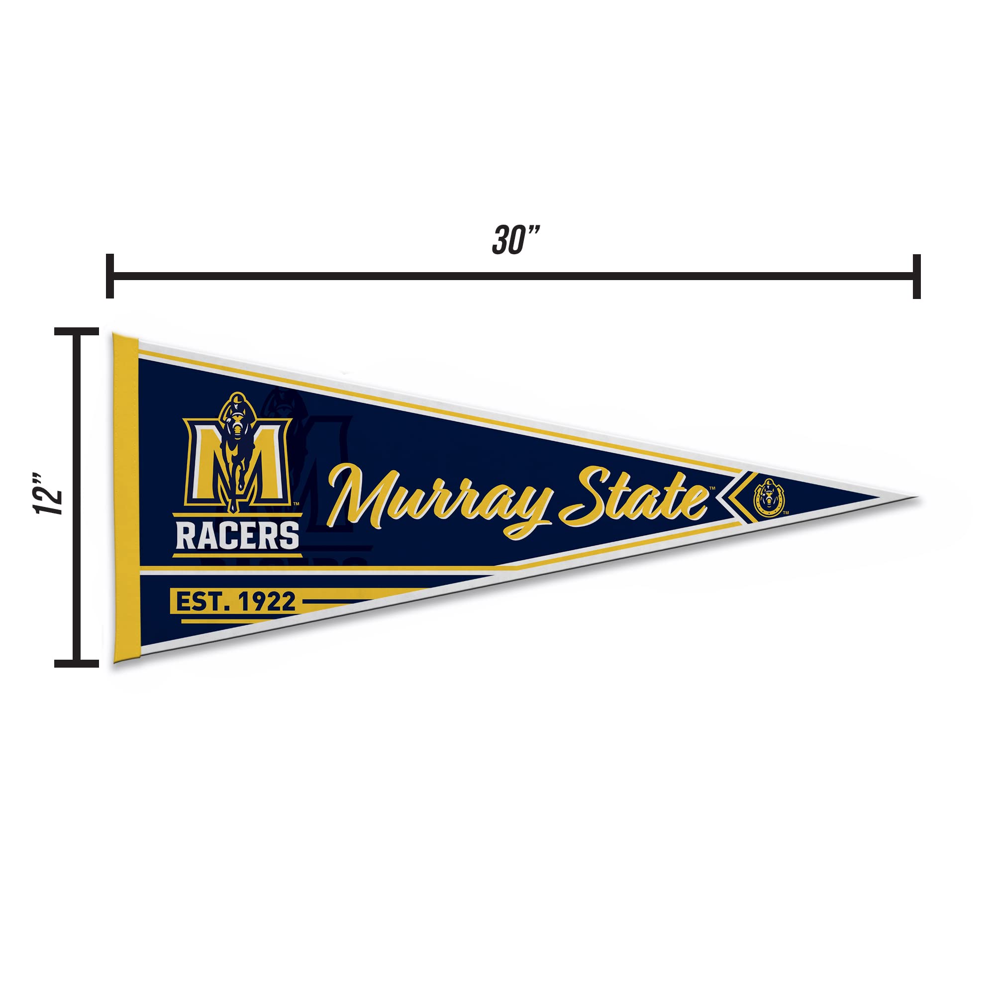 Rico Industries Ncaa Murray State Racers Classic 12'' X 30'' Felt Wall D  Cor Pennant - Great For Home/Bed Room/Man Cave D  Cor
