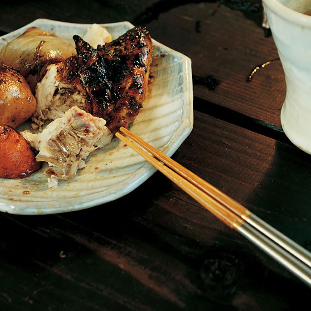 Snow Peak Wabuki Chopsticks - Collapsible Stainless Steel Chopsticks With Case - Reusable Utensils Perfect For Camping & Travel