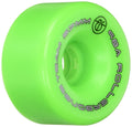 Rollerbones Team Logo 98A Recreational Roller Skate Wheels (Set of 8), Green, 57mm