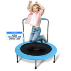 Serenelife 36'' Inch Portable Fitness Trampoline - Sports Trampoline For Indoor And Outdoor Use - Professional Round Jumping Car