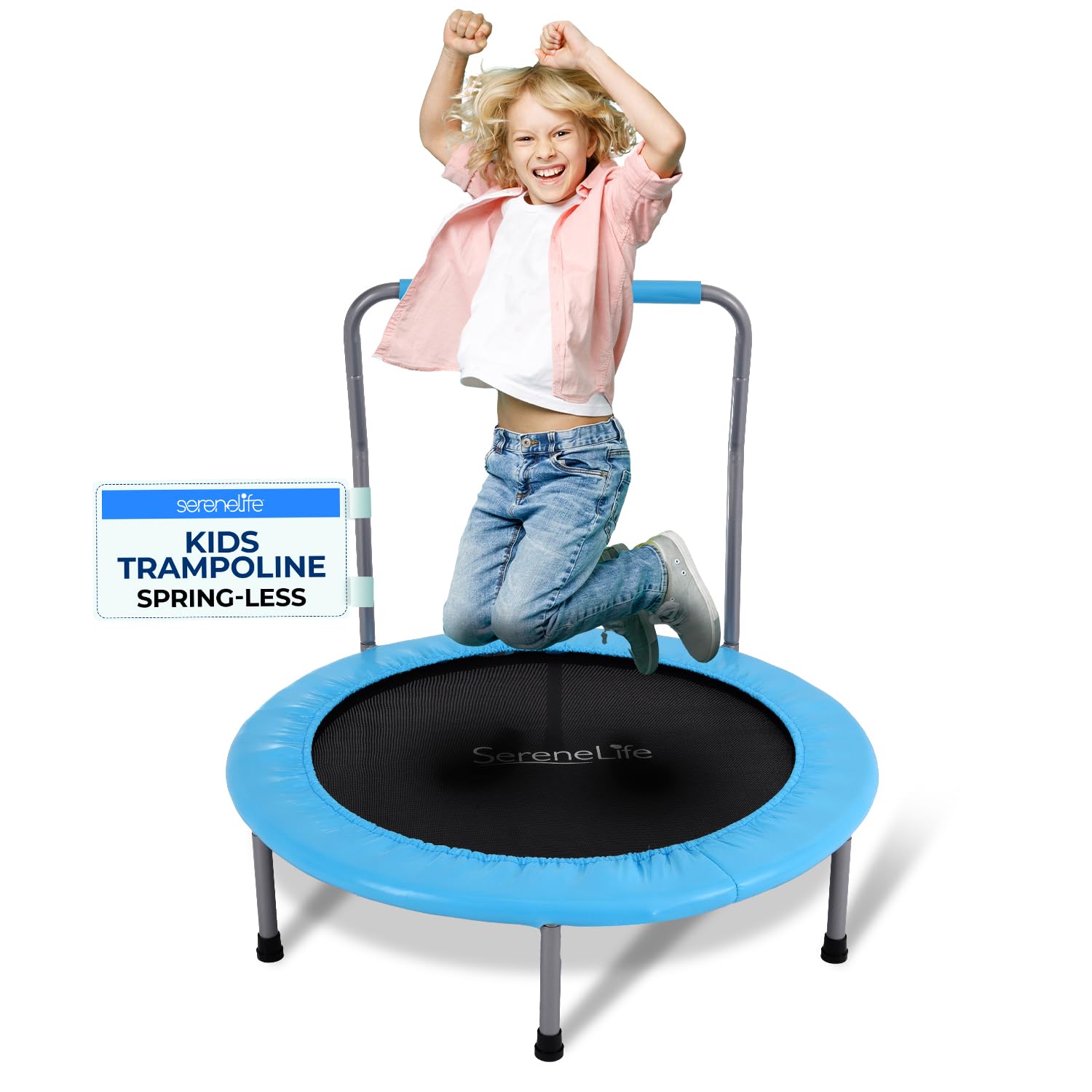 Serenelife 36'' Inch Portable Fitness Trampoline - Sports Trampoline For Indoor And Outdoor Use - Professional Round Jumping Car