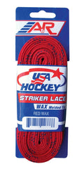 A&R Sports Usa Waxed Hockey Laces, 84-Inch, Red