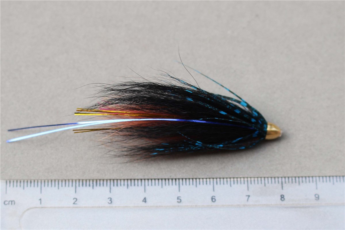 Tigofly 40 Pcs/Lot 2 Weighted Cone Head Tube Fly 5 Colors Assorted Streamer Salmon Trout Steelhead Fly Fishing Flies Lures Set