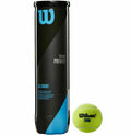 Wilson Tennis Balls, Tour Premier, 4-Pack Can, for All Surfaces, Yellow, WRT119400