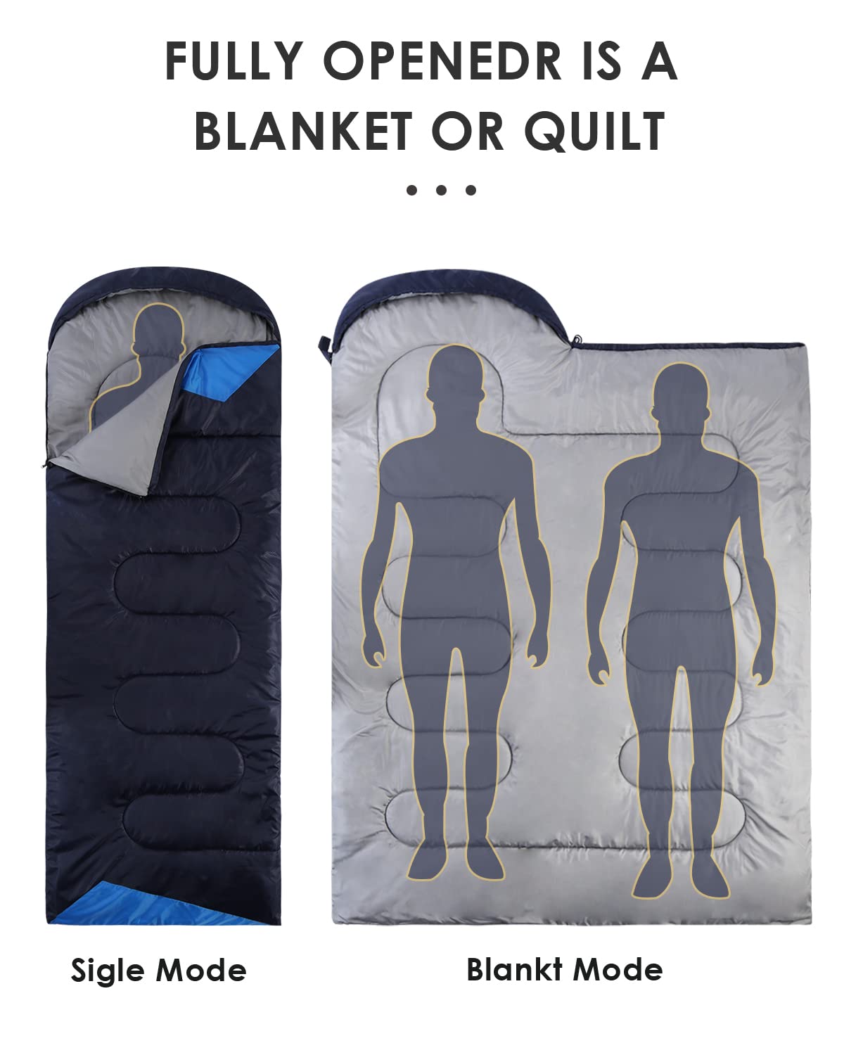Sleeping Bags For Adults Warm Weather -Backpacking Ultralight Waterproof Sleeping Bag For Boys Girls Youth For Camping Hiking Ou