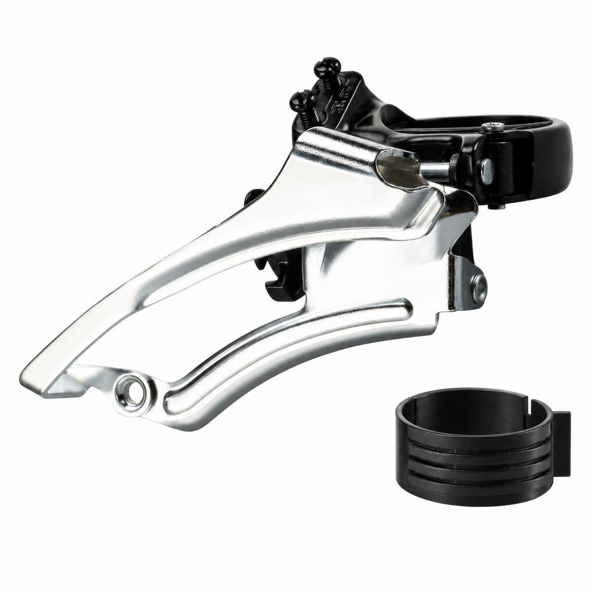 MERISHOPP TwoPullPull Front Derailleur with Clamp Band Triple Clampon Front Derailleur Easy to use Bike Part Adjustable for Cy