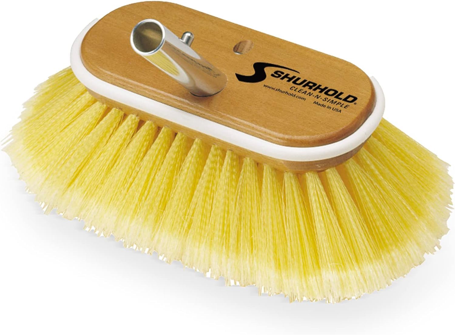 Shurhold Classic 6'' Soft Bristle Boat Deck Brush, Safe For Use On Gelcoat, Fiberglass And Painted Surfaces, Attachable To Any H