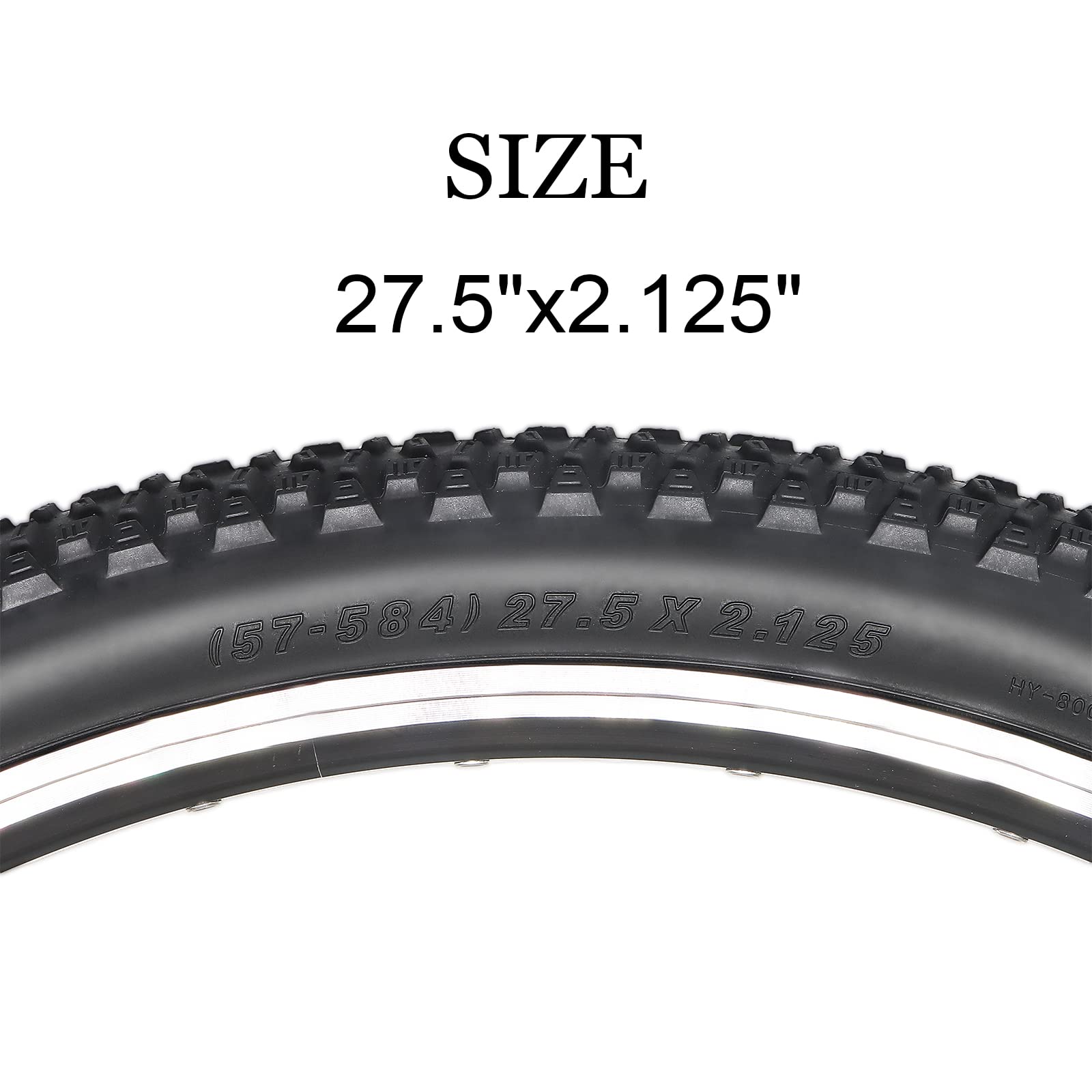 Hycline Bike Tire,27.5X2.125-Inch Folding Replacement Tire For Mtb Mountain Bicycle-Black