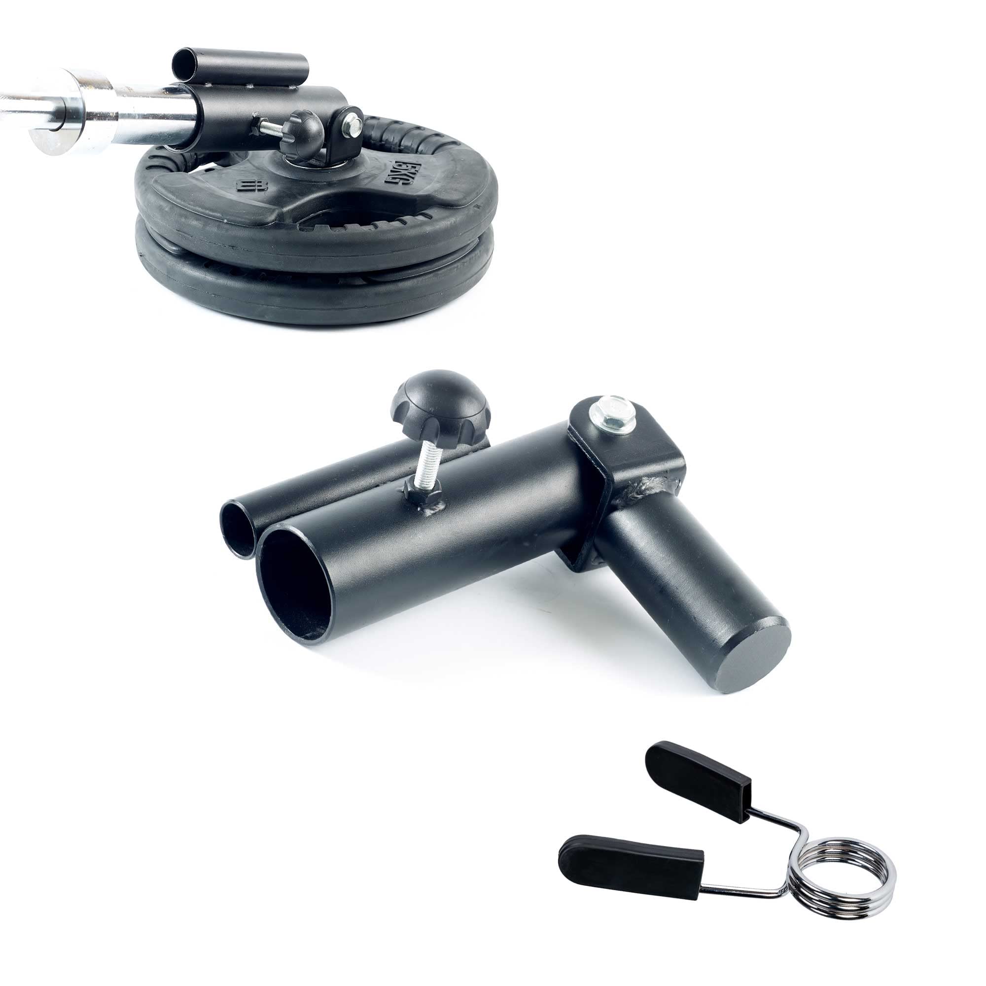 Vida Fitness T Bar Row Platform. Landmine Plate Post Attachment Insert - Fits 2 Olympic and 1 Standard Barbells - 2 inch Barbell